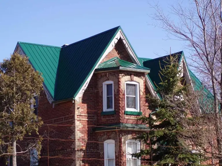 Muskoka steel tile metal roofing panel on a roof